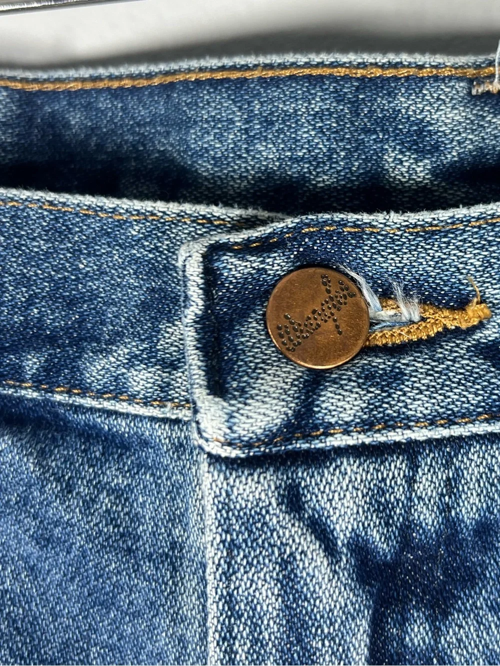 Wrangler Vintage Medium Wash Cotton Straight Leg Jeans 34 x 30